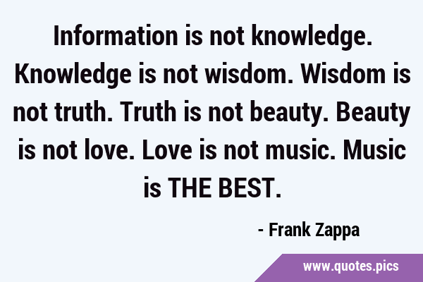 information knowledge quote